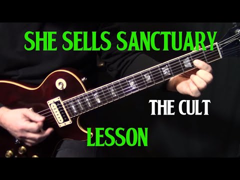 how to play "She Sells Sanctuary" on guitar by The Cult | electric guitar | LESSON