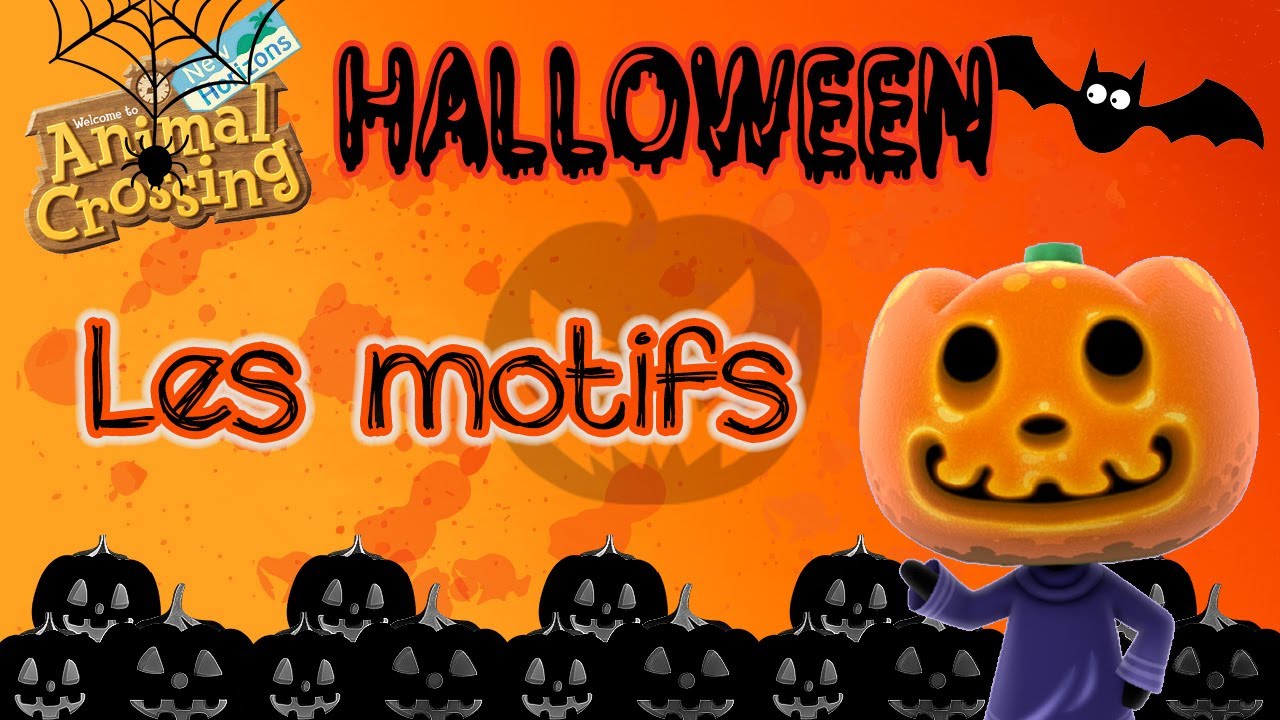 Motif pour Halloween - On se prépare pour la fête ! 🎃👻 ANIMAL CROSSING NEW HORIZONS