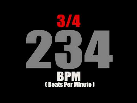 Metronome 234 BPM For Time Signature 3/4