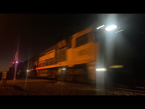 1PM5 Pacific National freight with NR50 NR89 at Inverleigh at night heading to Melbourne 26/2/2025