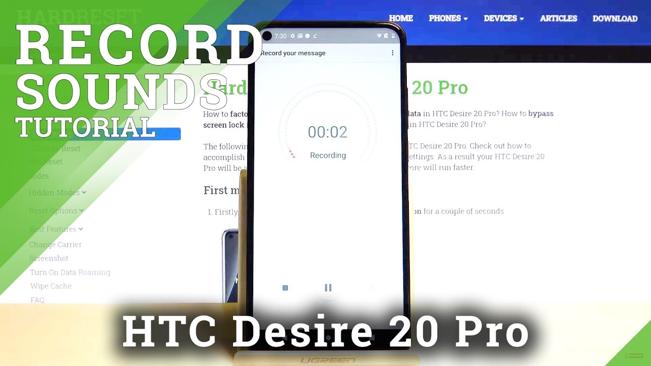 How to Use Sound Recorder in HTC Desire 20 Pro – Record Sounds