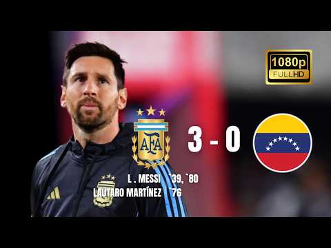 Argentina VS Venezuela (3-0) || Full Match || English Commentary