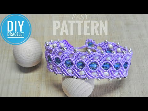 Macrame Bracelet with Beads Tutorial Easy Jewelry Making