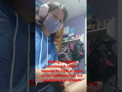 making a rainbow monster tab choker