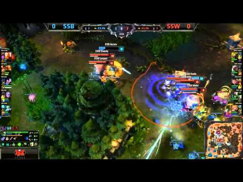 Samsung White The Looper Show (Akali Looper) - SSB vs SSW Game 1 (S4 Worlds)