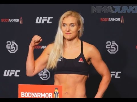 Yana Kunitskaya and Cris Cyborg - Official Weigh-ins - (UFC 222: Cyborg vs. Kunitskaya) - /r/WMMA