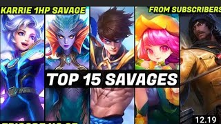 Download lagu Top 15 savage mobile legend mp3