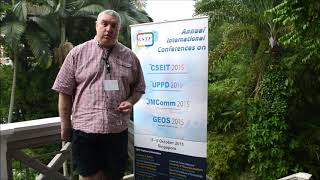 Dr. Chris McDonald at CSEIT Conference 2015 by GSTF