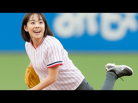 🔥⚾【日本ハム】石川佳純✨「練習はノーバン」➡本番はワンバン始球式😂💖自己採点は90点👌🎉