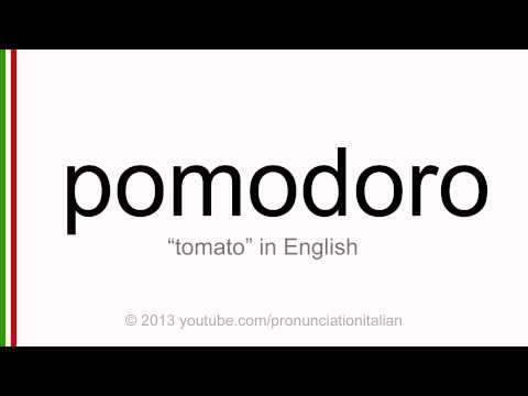 Correct italian pronunciation of pomodoro, tomato