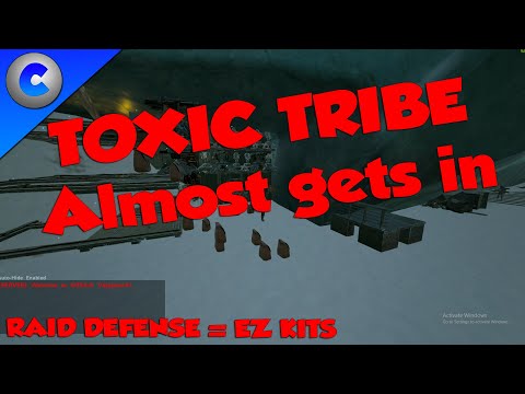 TOXIC TRIBE TRIES TO OFFLINE US - ARK MTS 4 MAN EP5 - Raid Defense #3