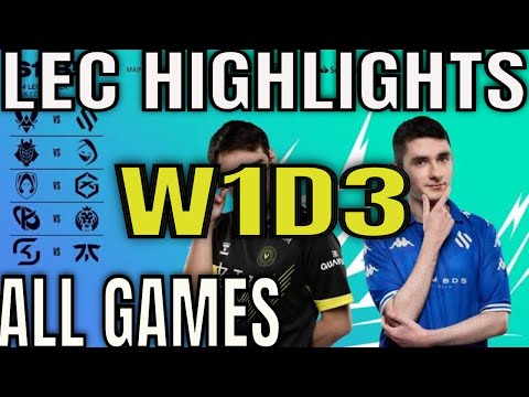 LEC Highlights Week 1 Day 3 ALL GAMES | LEC Winter W1D3