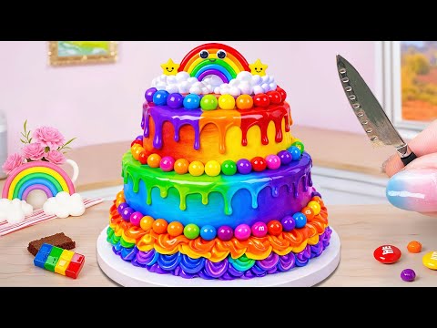 Fantastic Mini Rainbow Chocolate Cake 🌈 Best Of Miniature Cake Decorating Tutorials 💗The Cake Corner