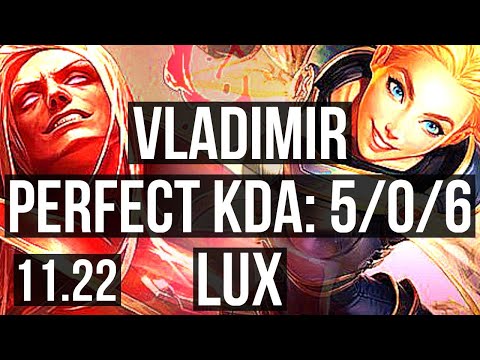 VLADIMIR vs LUX (MID) | 5/0/6, 1.5M mastery | TR Diamond | 11.22