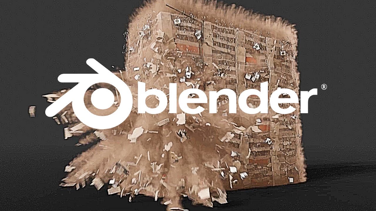 building destruction simulation in blender (tutorial)