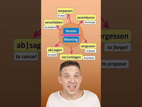 Useful verbs in connection with appointment/meeting   #germanlanguage #learngerman