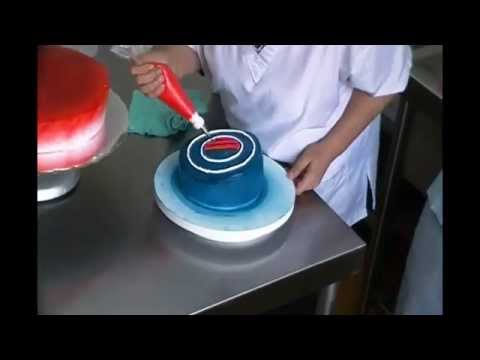 Pastel  "Club deportivo guadalajara" decoración .-RecetasdeLuzMa