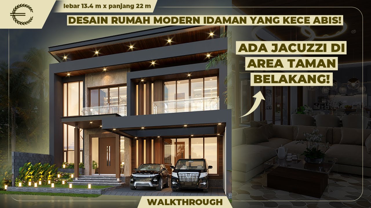 Video 3D Desain Rumah Modern 3 Lantai Ibu Dyah - Bandung, Jawa Barat