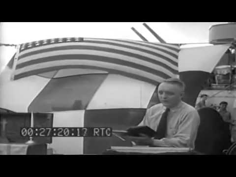 USS Birmingham (CL-62) Takes On Ammunition; Kamikaze Attack; Bombardment Of Tinian, 7/08/1944 (full)