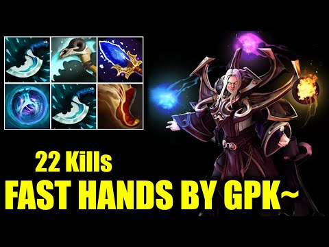 🔥 MOST FAMOUS WIZARD - Fast Hands By gpk~ - Invoker - 22 kills - Dota 2 Pro Game Highlights