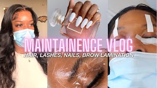 MAINTANENCE VLOG: LASHES, NAILS, HAIR, and BROW LAMINATION! ft ASTERIA HAIR