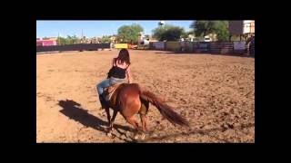 Joey trying to teach this dressage girl how to spin...