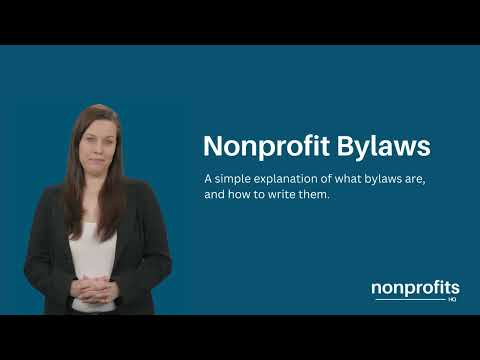 Nonprofit Bylaws Explainer