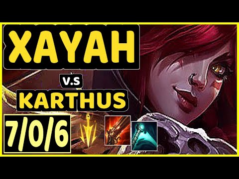 BIOFROST (XAYAH) vs KARTHUS - 7/0/6 KDA BOTTOM ADC CHALLENGER GAMEPLAY - NA