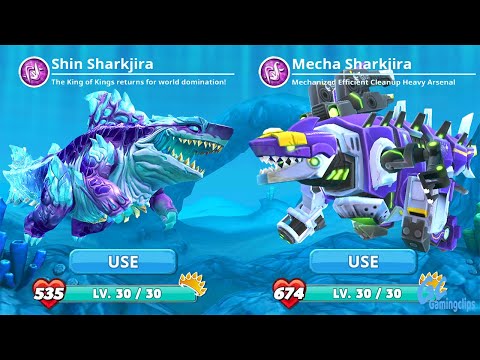 SHIN SHARKJIRA vs MECHA SHARKJIRA in Hungry Shark World
