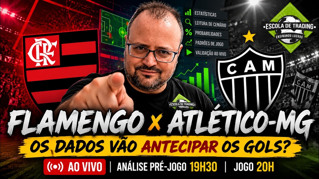 FLAMENGO X ATLÉTICO-MG AO VIVO | Os Dados Vão Antecipar os Gols? Análise em Tempo Real!