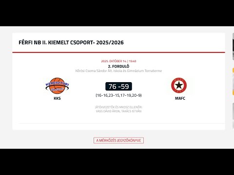 KKS - MAFC BME (14.10.2025.)