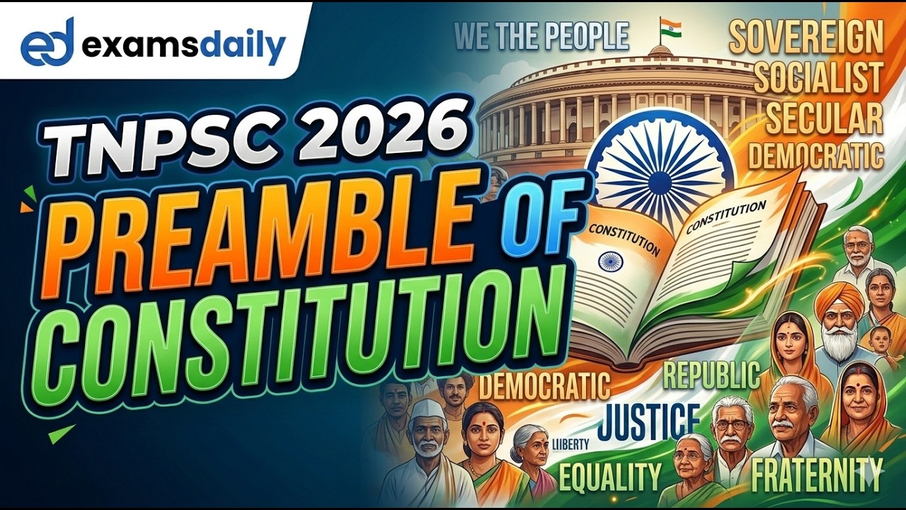 TNPSC 2026 - PREAMBLE OF CONSTITUTION - Full Explanation