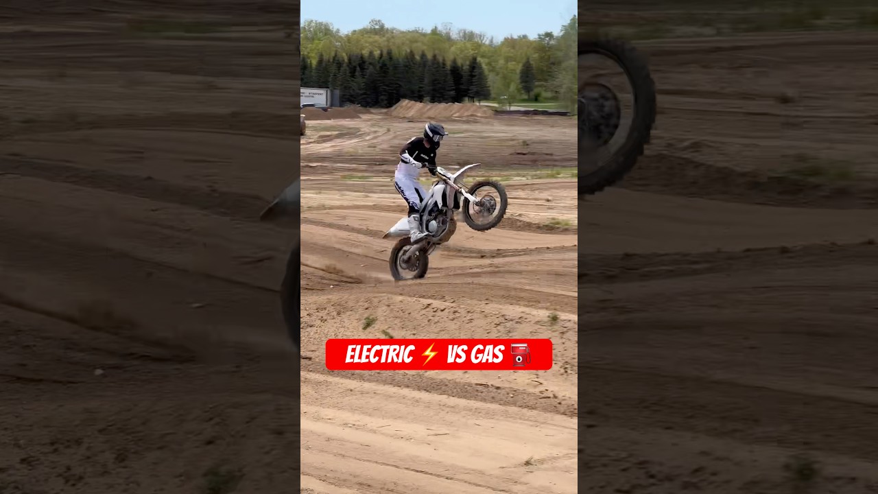 HEAD TO HEAD electric vs gas dirt bike! 😱
