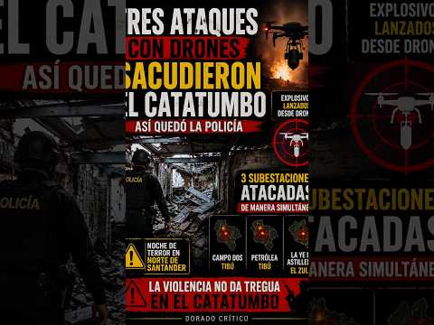 🚨 **TRES ATAQUES CON DRONES SACUDIERON EL CATATUMBO: ASÍ QUEDÓ LA POLICÍA**