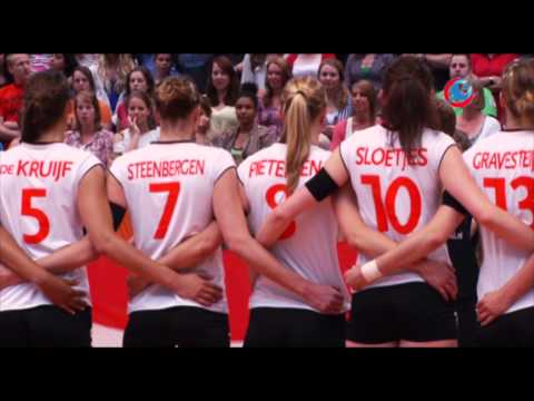 Dames volleybal interland Nederland tegen Japan