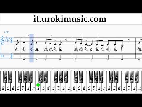 Lezioni di Pianoforte (mano destra) Ariana Grande - Breathin Tutorial Spartito um-ih276