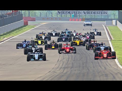 All F1 2018 Cars vs All F1 2016 Cars - Spa