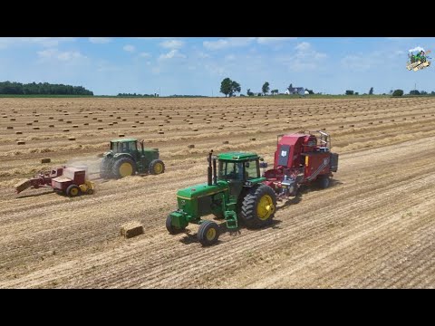 Baling & Bundling Wheat Straw near Russia Ohio