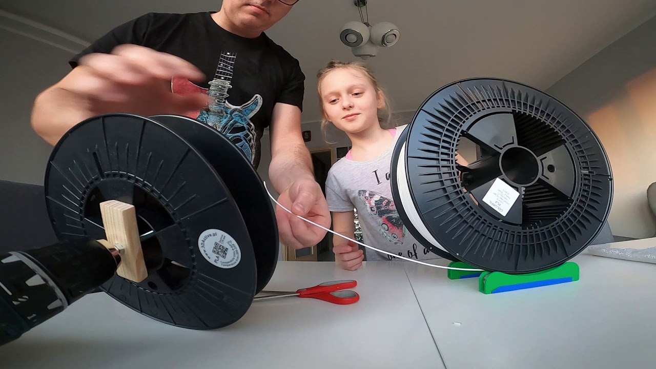 3d printer filament rewind - from 3kg to 200g spool