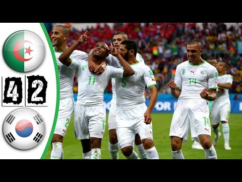 مباراة مجنونة  كوريا الجنوبية ~ الجزائر 4 2 كأس العالم 2014 وجنون حفيظ دراجي