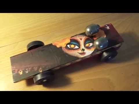 Girl Scout Pinewood Derby Car (Puff Derby) Book of Life Themed