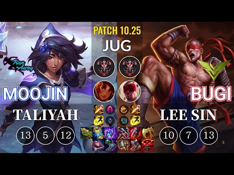 RNW Moojin Taliyah vs V3 Bugi Lee Sin Jungle - KR Patch 10.25