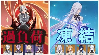 【LunaⅢ後半螺旋】アルレッキーノ過負荷編成＆スカーク凍結編成 【原神】