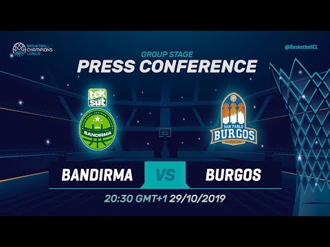 Teksüt Bandirma v San Pablo Burgos - Press Conference -Basketball Champions League 2019-20