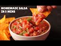 5 Minute HOMEMADE MEXICAN SALSA Without Food Processor मेक्सिकन सालसा स�