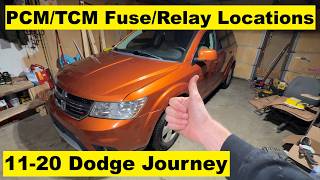 TCM and PCM Fuse and Relay Location Dodge Journey Fiat Freemont 2010-2020 11 12 13 14 15 16 17 18 19