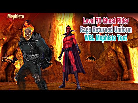 Level 70 Ghost Rider Rage Returned Uniform WBL Mephisto Test - Marvel Future Fight