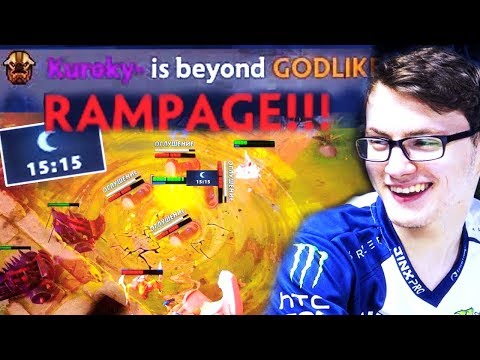 WTF 15 Min FOUNTAIN OWNED RAMPAGE EARTHSHAKER with 40 Kills by Miracle- 9k MMR Dota 2