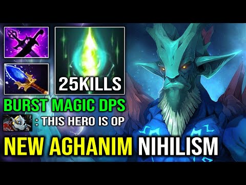 NEW Ability Nihilism Leshrac Crazy Magic DPS Rampage with 25Kills Aghanim Upgrade Dota 2