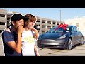 Surprising Best Friend with a New Tesla!